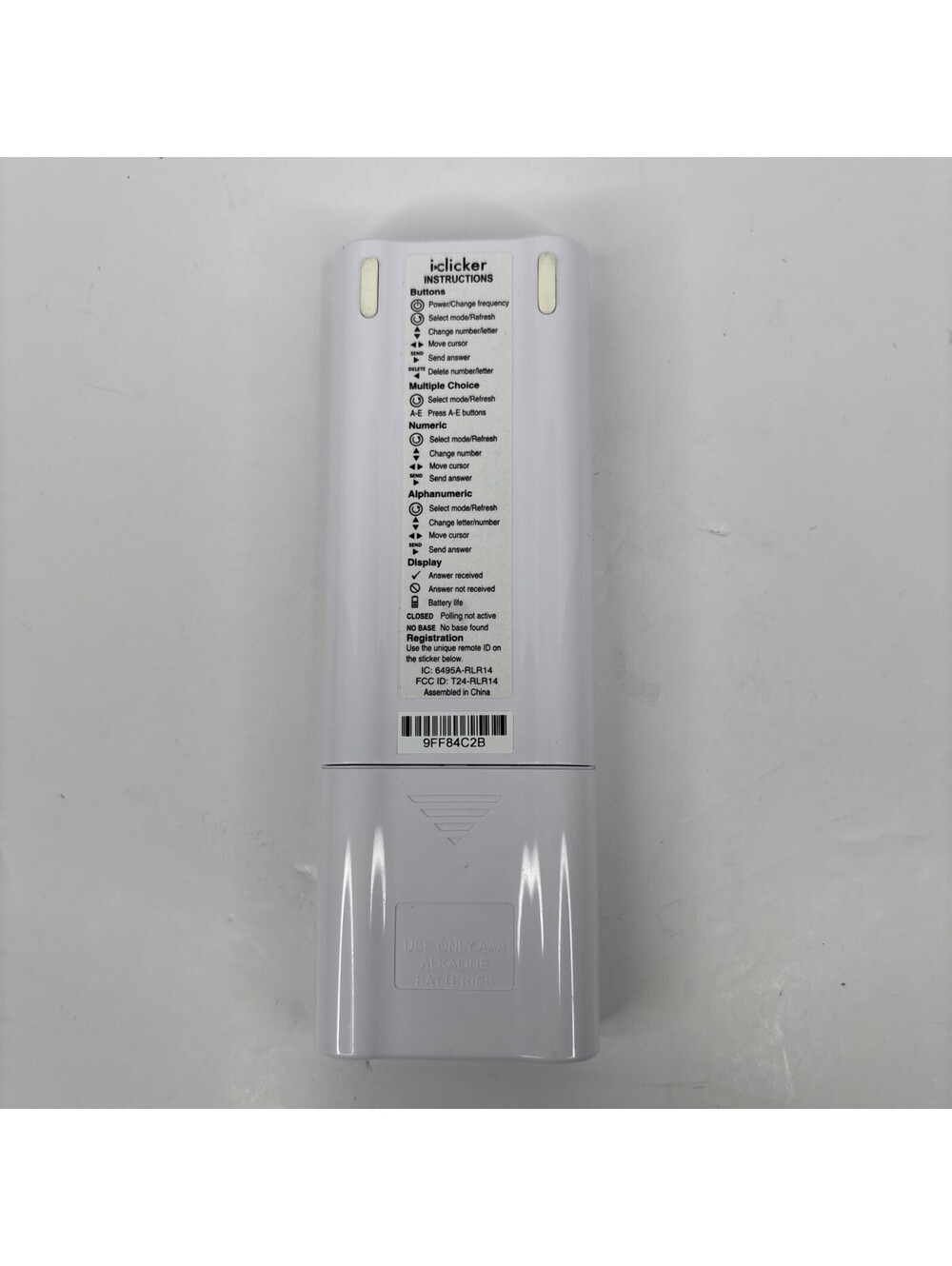 iClicker 2 Student Remote Classroom Response Controller White Tested - Picture 7 of 8